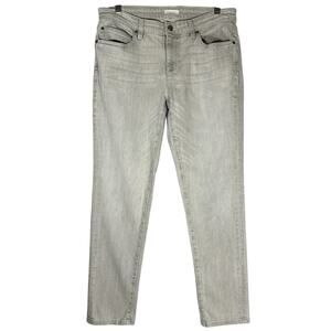 Eileen Fisher Sz 31x28 Gray Wash Organic Cotton Stretch Skinny Jeans Sustainable